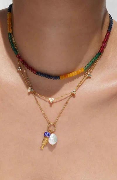 Kozakh Naxos Pendant Necklace In Gold