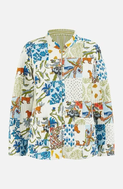 Yumi Indian Patchwork Reversible Jacket In Multi