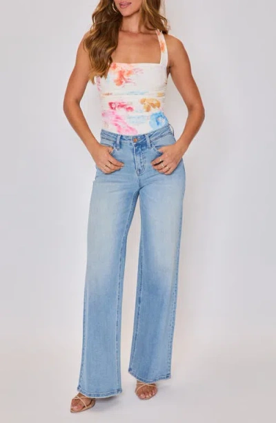 Vici Collection Laken Floral Mesh Tank In White