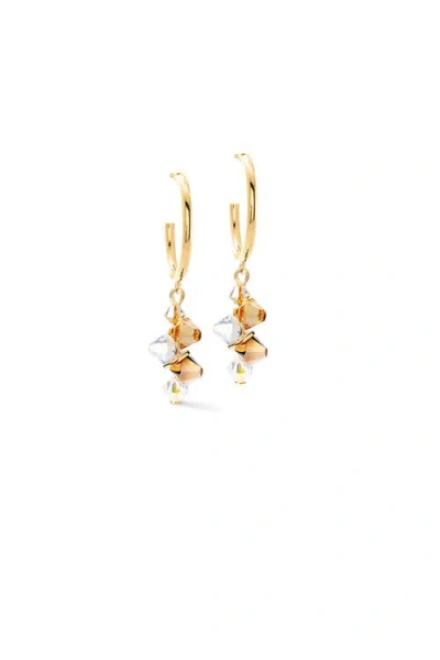 Coeur De Lion Dancing Crystals Gold Earrings In Gold