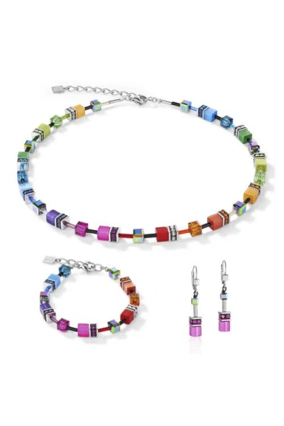 Coeur De Lion Geocube Rainbow Bracelet In Metallic