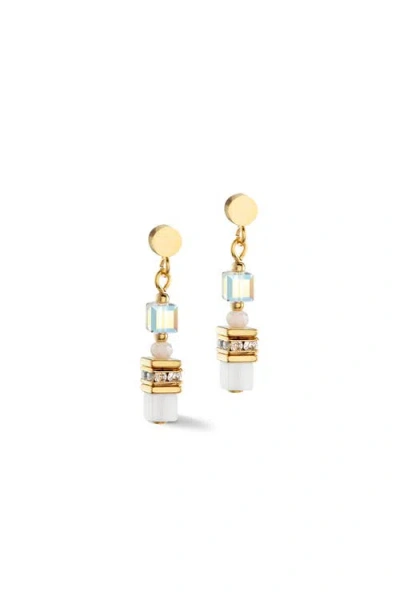 Coeur De Lion Mini Cubes Gold Earrings In Gold