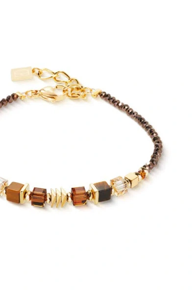 Coeur De Lion Wave Cube Flow Gold Bracelet In Gold