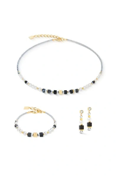 Coeur De Lion Modern Elegance Spikes Gold Necklace In Metallic