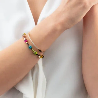 Coeur De Lion Boho Sunset Cube Bracelet In Gold