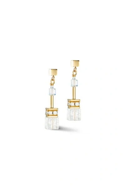 Coeur De Lion Geocube Iconic Nature Gold Earrings In Gold