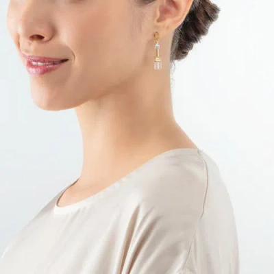 Coeur De Lion Geocube Iconic Nature Gold Earrings In Gold