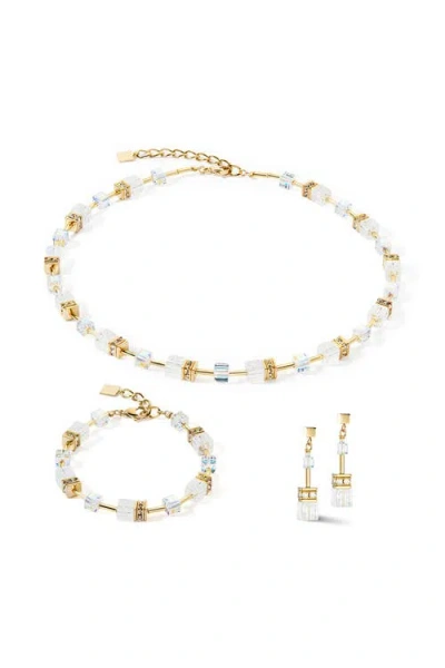 Coeur De Lion Geocube Iconic Nature Gold Earrings In Gold