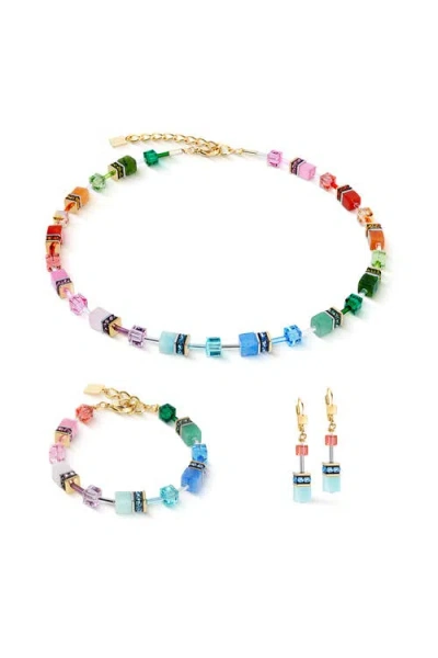 Coeur De Lion Geocube Iconic Precious Earring In Gold