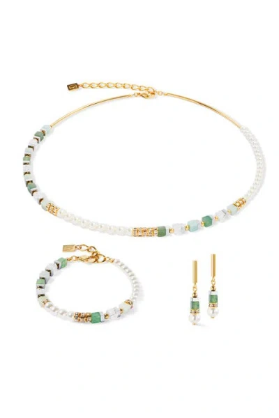 Coeur De Lion Precious Fusion Offset Gold Bracelet In White