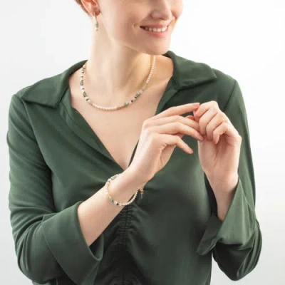 Coeur De Lion Precious Fusion Offset Gold Bracelet In White