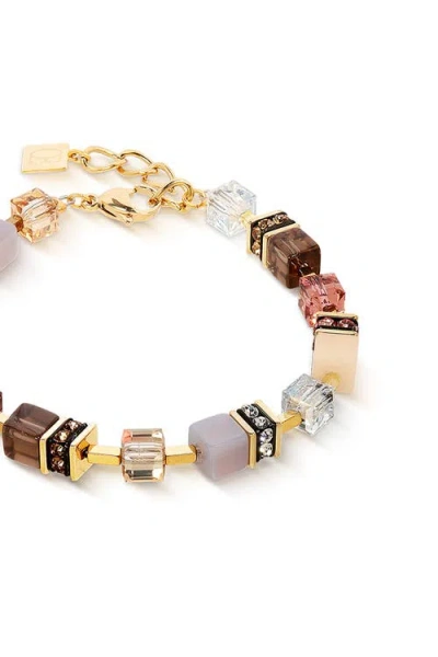 Coeur De Lion Geocube Precious Statement Bracelet In Gold