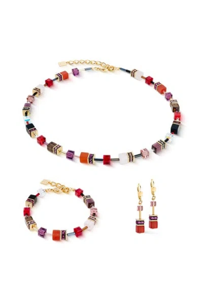 Coeur De Lion Geocube® Iconic Precious Necklace In Gold