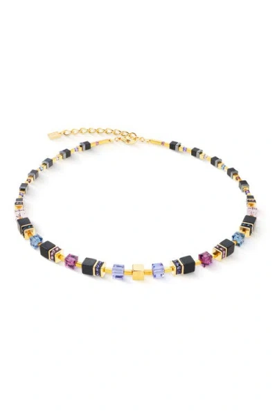 Coeur De Lion Geocube Precious Classic Gold Necklace In Gold