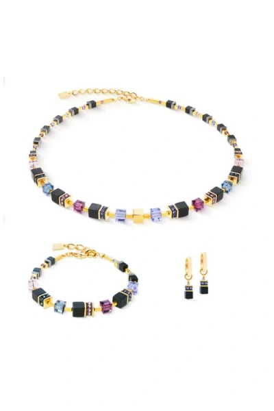 Coeur De Lion Geocube Precious Classic Gold Necklace In Gold