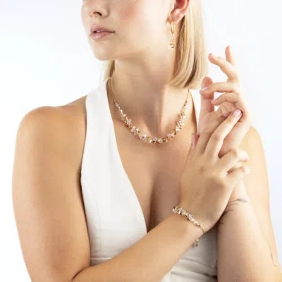 Coeur De Lion Dancing Crystals Necklace In Gold