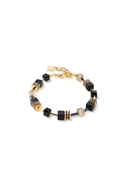 Coeur De Lion Geocube® Onyx Bracelet In Gold