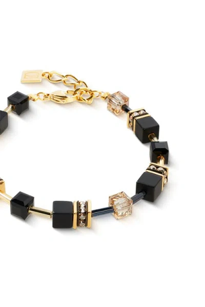 Coeur De Lion Geocube® Onyx Bracelet In Gold