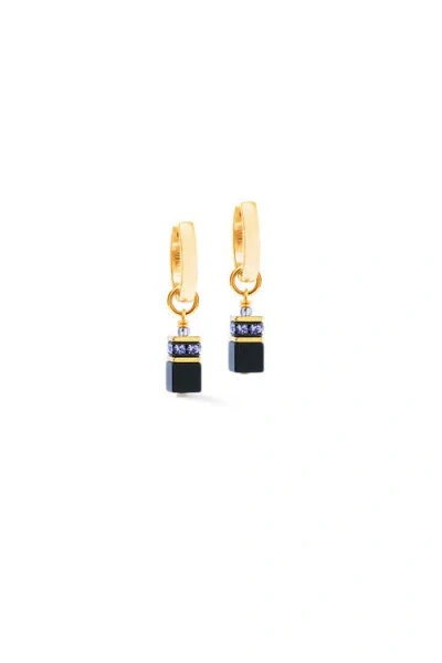 Coeur De Lion Geocube Precious Classic Gold Hoop Earrings In Gold