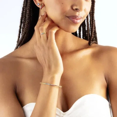 Coeur De Lion Eternal Love Mini Gold Hoop Earrings In Multi