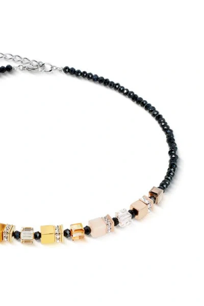 Coeur De Lion Geocube Precious Nature Necklace In Black