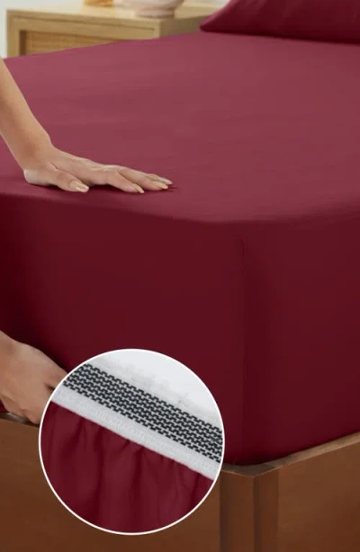 California Design Den Hotel Luxe 800 Thread Count 100% Cotton Sateen Sheet Set In Burgundy