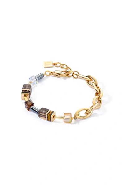 Coeur De Lion Geocube Chunky Chain Gold Bracelet In Gold