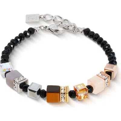Coeur De Lion Geocube Precious Nature Bracelet In Black