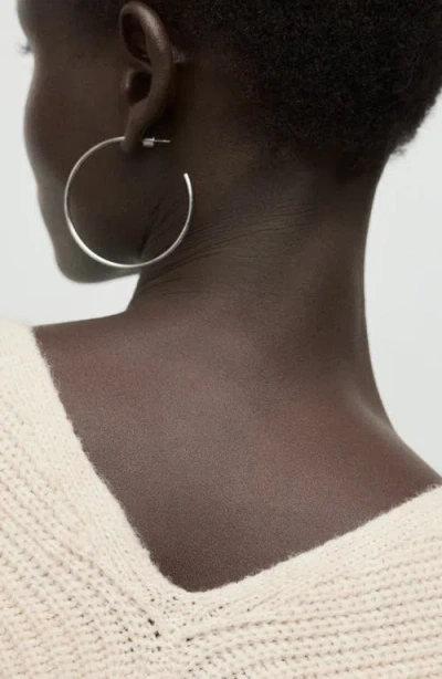 Mango V-neck Cardigan In White