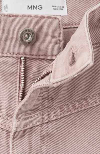 Mango Wide Leg Jeans In Pink