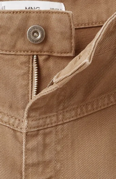 Mango Wide Leg Jeans In Brown