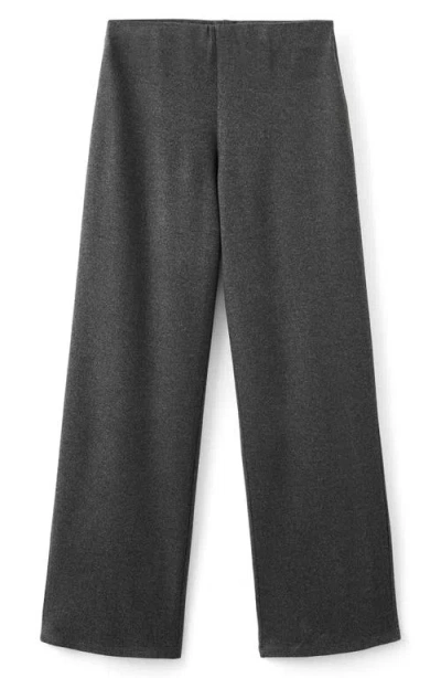 Mango Straight Leg Pull-on Pants In Gray