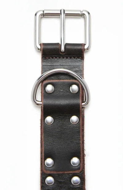 Mango Studded Leather Belt In Black