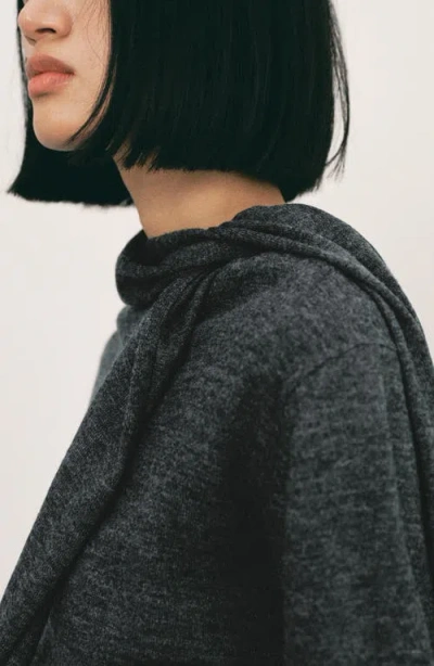 Mango Scarf Sweater In Black