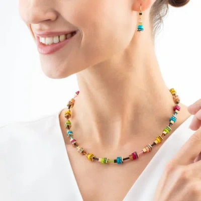 Coeur De Lion Halskette Boho Sunset Cube Rainbow In Multi