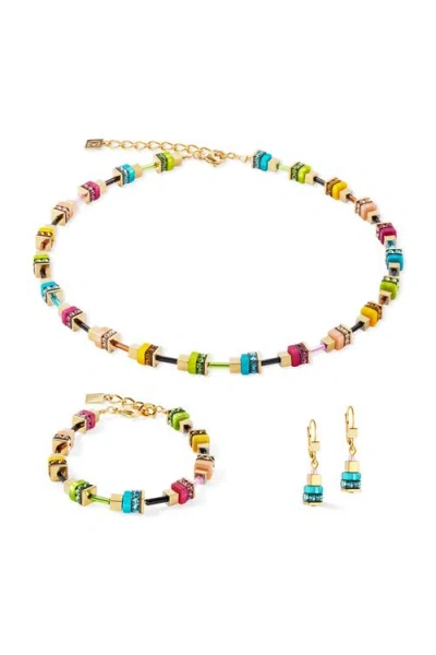 Coeur De Lion Halskette Boho Sunset Cube Rainbow In Multi
