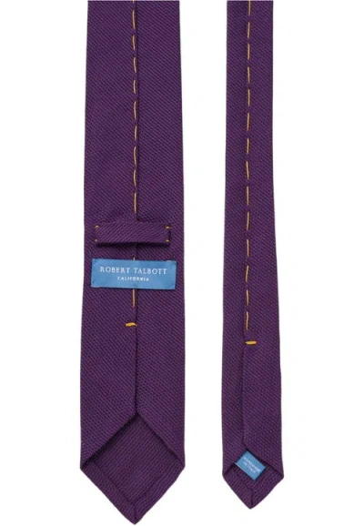 Robert Talbott Duvall Solid Grenadine Silk Necktie In Purple