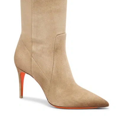 Santoni Suede High-heel Boot In Multi