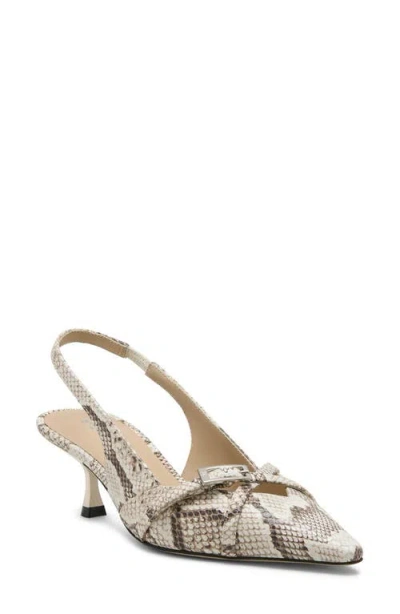 Stuart Weitzman Georgie Kitten Heel Slingback Pump In Multi