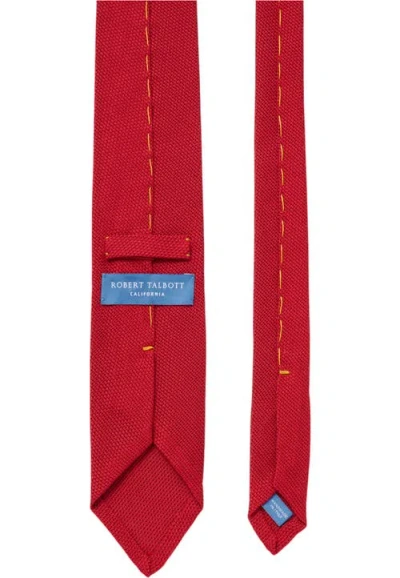 Robert Talbott Duvall Solid Grenadine Silk Necktie In Red