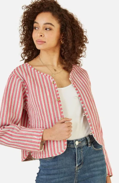 Yumi Reversible Floral Quilted Jacket In Neutral