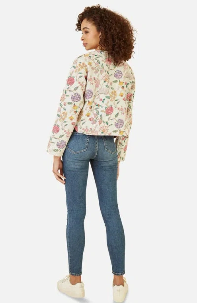 Yumi Reversible Floral Quilted Jacket In Neutral