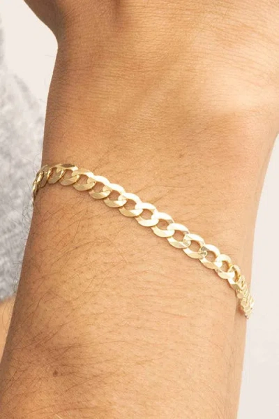 Oradina Carmine Curb Bold Bracelet In Gold