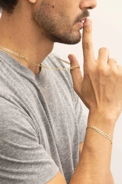 Oradina Carmine Curb Bold Bracelet In Gold