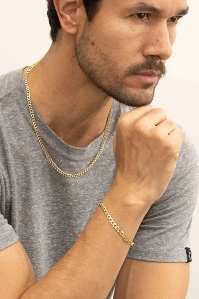 Oradina Carmine Curb Bold Bracelet In Gold