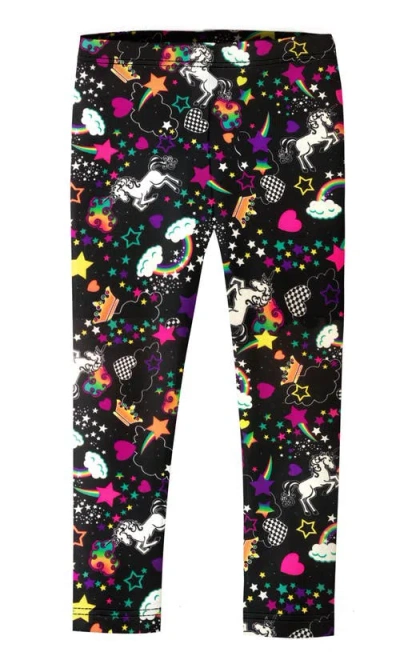 City Threads Girls Novelty Stretch Leggings In Multi
