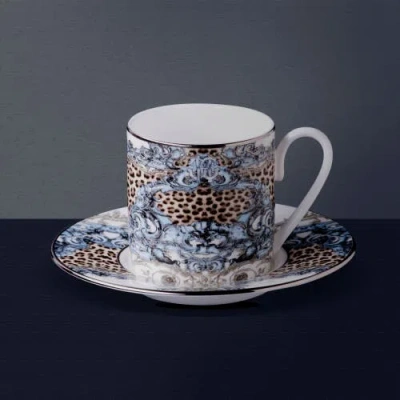 Cavalli Coffee Cup & Saucer With Luxury Box In Multi