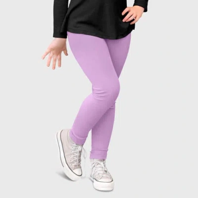 City Threads Girls 100% Cotton Leggings In Purple