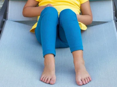 City Threads Girls 100% Cotton Leggings In Yellow