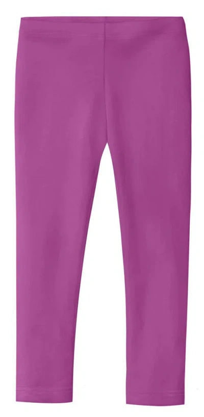 City Threads Girls 100% Cotton Leggings In Purple